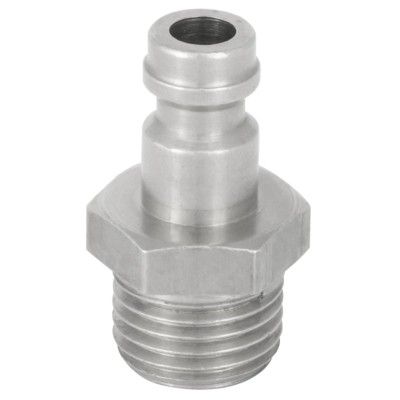 RS PRO Brass Pneumatic Quick Connect Coupling G 1/4 in Male Threaded Nickel Plated 35 bar 100°C 667-1816