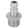 RS PRO Brass Pneumatic Quick Connect Coupling G 1/4 in Male Threaded Nickel Plated 35 bar 100°C 667-1816