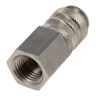 RS PRO Brass Pneumatic Quick Connect Coupling 1/4 in Female G Thread Single Shut Off Valve 667-1838