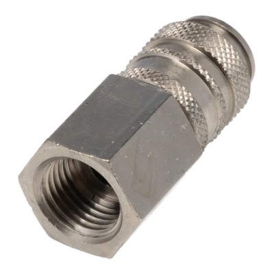 RS PRO Brass Pneumatic Quick Connect Coupling 1/4 in Female G Thread Single Shut Off Valve 667-1838