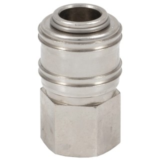 RS PRO Brass Pneumatic Quick Connect Coupling 1/2 in Female G Thread Nickel Finish 35 Bar Max Pressure 100°C Max 667-1982