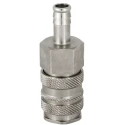 RS PRO Brass and Steel Pneumatic Quick Connect Coupling Female Male Thread 6mm Hose Barb Series 27 35 bar 100°C 667-2005