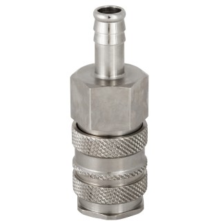 RS PRO Brass and Steel Pneumatic Quick Connect Coupling Female Male Thread 6mm Hose Barb Series 27 35 bar 100°C 667-2005