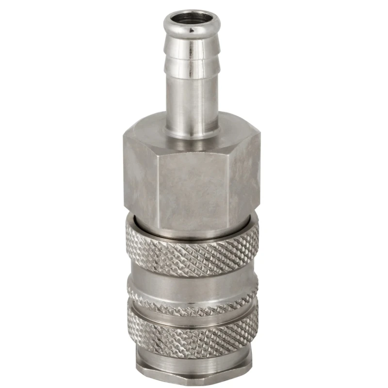 RS PRO Brass and Steel Pneumatic Quick Connect Coupling Female Male Thread 6mm Hose Barb Series 27 35 bar 100°C 667-2005