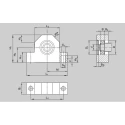 Bosch Rexroth Steel Pillow Block Bearing SEB-L Series, Centre Height 32mm, Length 86mm, Depth 30mm, Height R1591 610 20