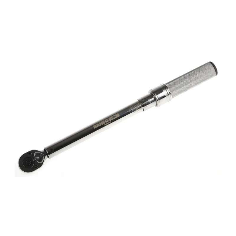 Bahco Click Torque Wrench, Mechanical, 20 To 100 Nm Torque Range, 9.53 mm Square Drive, 406 mm Overall Length 7455-100