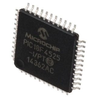 Microchip 8-bit PIC18F Microcontroller 40 MHz 1.024kB Program Memory 48 kB FLASH 44-Pin TQFP PIC18F4525-I/PT