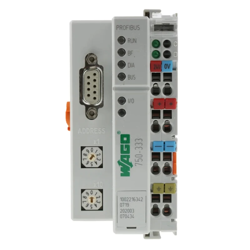 WAGO Fieldbus Interface Module 24 V dc, 1200m Transmission Length, DIN Rail Mount 750-333