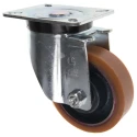 LAG Swivel Castor, 300 kg Load Capacity, 100 mm Polyurethane Wheel, Galvanised Steel Frame, Ball Bearing Hub 23603