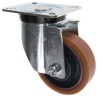 LAG Swivel Castor, 300 kg Load Capacity, 100 mm Polyurethane Wheel, Galvanised Steel Frame, Ball Bearing Hub 23603