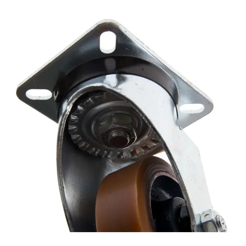 LAG Swivel Castor, 300 kg Load Capacity, 100 mm Polyurethane Wheel, Galvanised Steel Frame, Ball Bearing Hub 23603