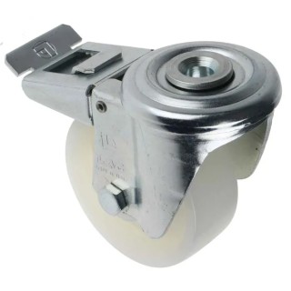 LAG Swivel Castor Wheel, 120 kg Capacity, 80 mm Polyamide Wheel with Brakes, Overall Height 106 mm, Medium Duty 18962 FR FB