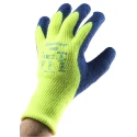 Ansell PowerFlex Yellow Acrylic Work Gloves Size 8 Latex Coating 80400080