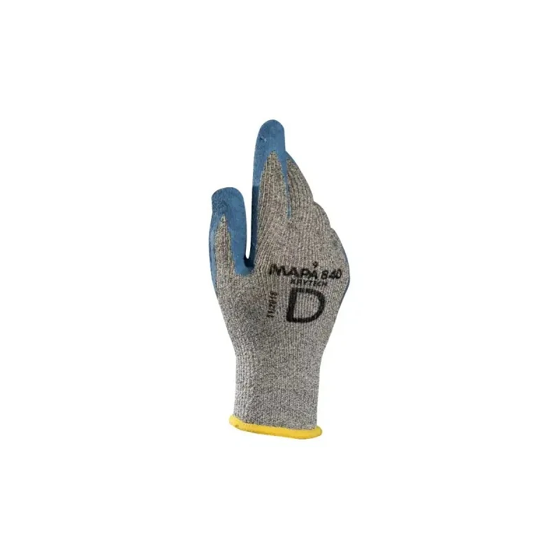 Mapa KRYTECH 840 Grey Latex Work Gloves Size 10 Cut Resistant Heavy Duty 2 Pieces 840