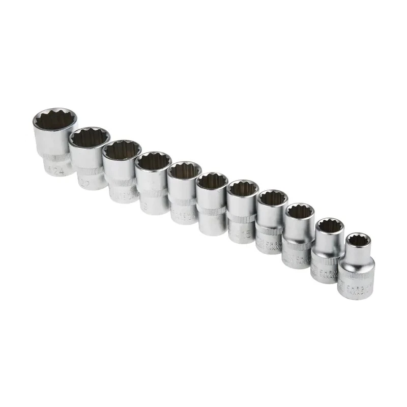 RS PRO Industrial 12-Piece 1/2 in Chrome Vanadium Steel Shallow Socket Set 668-5792