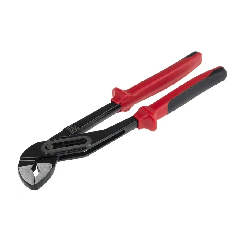 RS PRO Water Pump Plier 250mm Chrome Vanadium Steel Full Polished Phosphate Black 668-5903