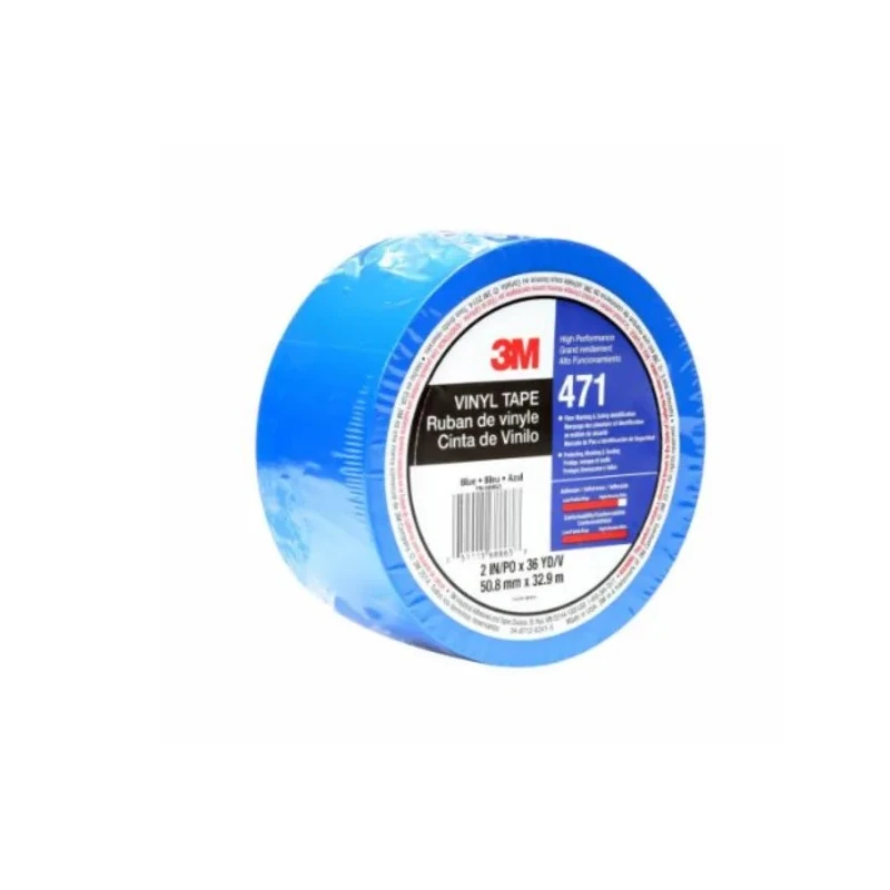3M Blue Vinyl Lane Marking Tape 50mm x 33m, 0.14mm Thickness, Rubber Adhesive 471
