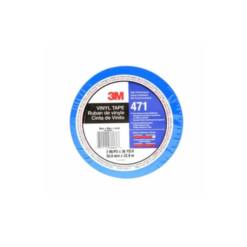 3M Blue Vinyl Lane Marking Tape 50mm x 33m, 0.14mm Thickness, Rubber Adhesive 471