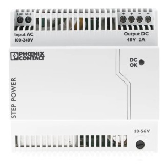 Phoenix Contact STEP POWER Switched Mode DIN Rail Power Supply 264V AC Input 56V DC 2 A Output 96 W 2868680