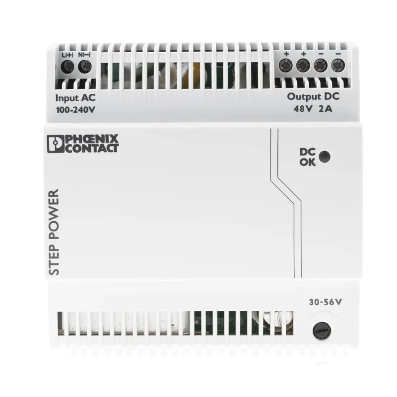 Phoenix Contact STEP POWER Switched Mode DIN Rail Power Supply 264V AC Input 56V DC 2 A Output 96 W 2868680