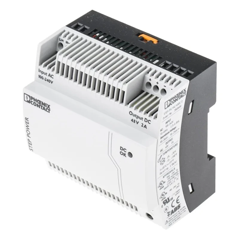 Phoenix Contact STEP POWER Switched Mode DIN Rail Power Supply 264V AC Input 56V DC 2 A Output 96 W 2868680