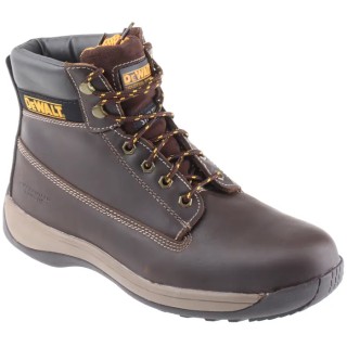 DeWALT Men's Brown Apprentice Steel Toe Capped Safety Boots Size UK 10 EU 44 EN ISO Dewalt Apprentice Brown Size 10