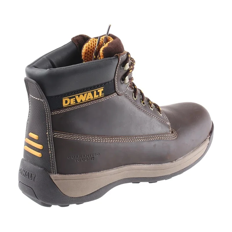 DeWALT Men's Brown Apprentice Steel Toe Capped Safety Boots Size UK 10 EU 44 EN ISO Dewalt Apprentice Brown Size 10