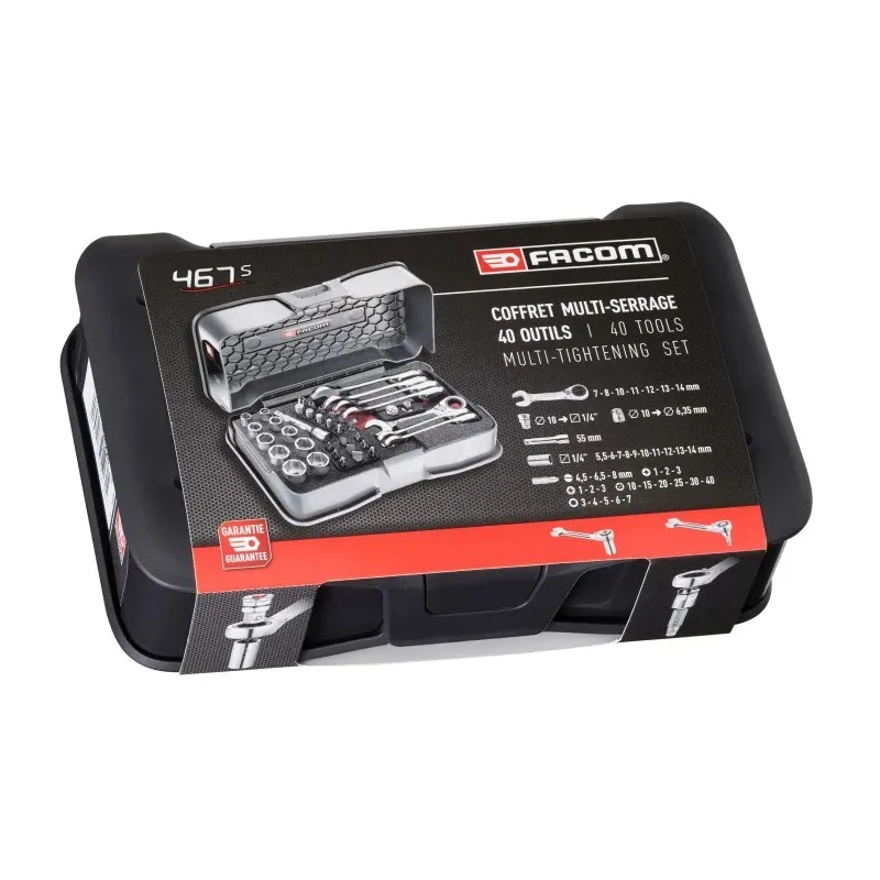 Facom 40 Piece Mechanical Tool Kit with Case 467BS.BOXPB