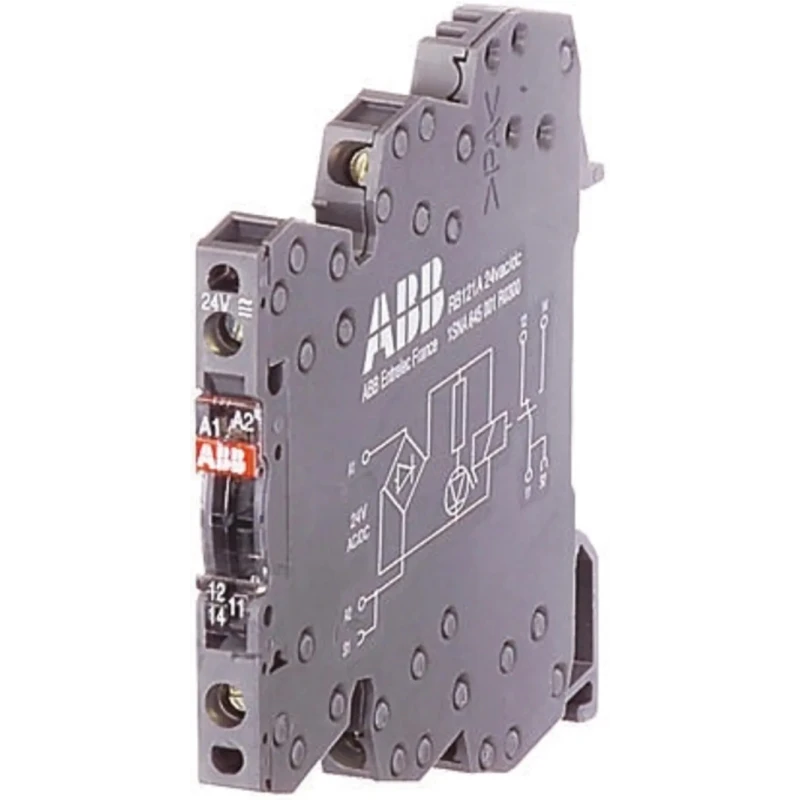 ABB R600 Series Interface Relay DIN Rail Mount SPST Contact 230V AC/DC Coil 3.5mA Coil Current 1SNA645017R2200 RB111-230VUC