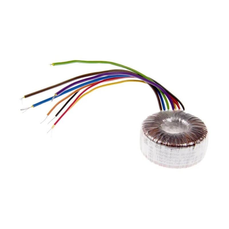 RS PRO Toroidal Transformer 230 V AC Primary 2 x 15 V AC Secondary 500mA 15 VA Dual Output Model 671-9069