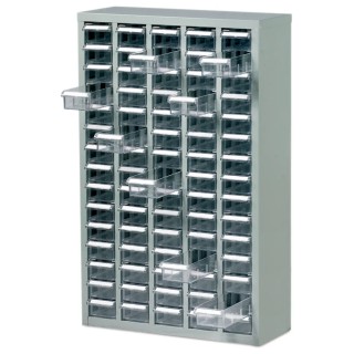 RS PRO Drawer Storage Unit 75 Steel Cabinet 937 mm x 586 mm x 222 mm Grey 669-3803
