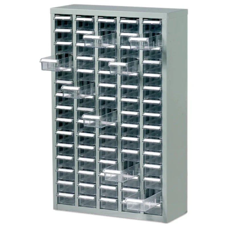 RS PRO Drawer Storage Unit 75 Steel Cabinet 937 mm x 586 mm x 222 mm Grey 669-3803
