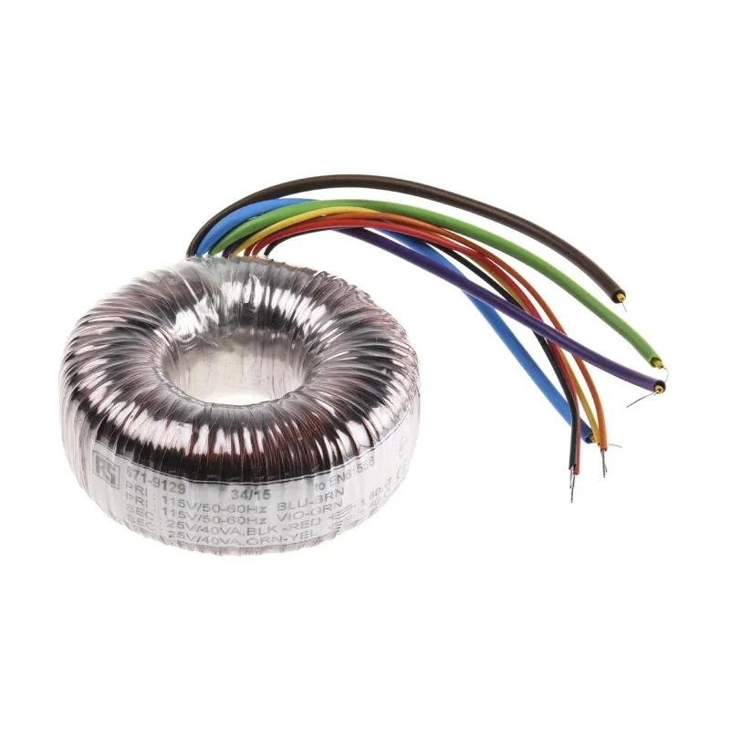 RS PRO 230 V ac Toroidal Transformer 2 x 25 V ac Secondary Voltage 2 Outputs 80 VA 671-9129