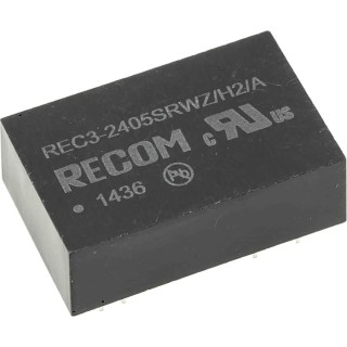 Recom DC/DC Converter 5V DC 600mA Output 3W Through Hole DIP Package 24V Max Input REC3