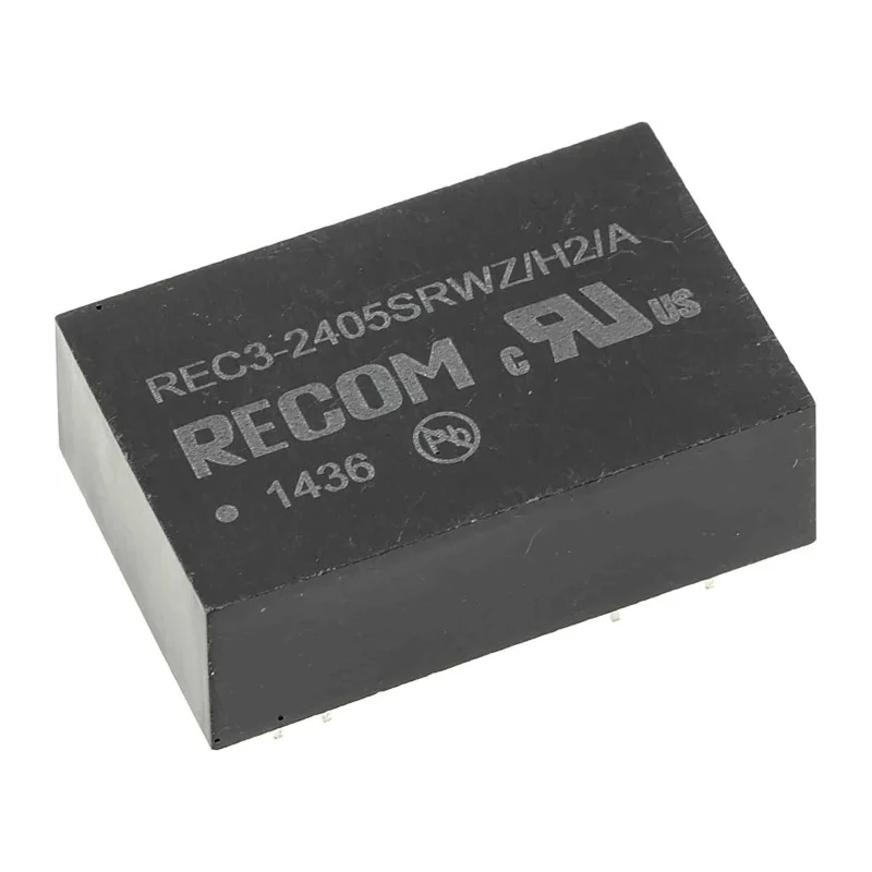 Recom DC/DC Converter 5V DC 600mA Output 3W Through Hole DIP Package 24V Max Input REC3
