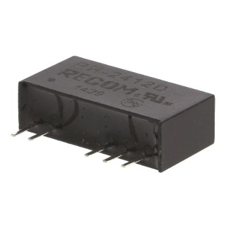 Recom RH Series 1W SIP Dual Output Medical Approved Isolated DC/DC Converter, 12V dc 42mA Output, 3kV DC Isolation RH-2412D