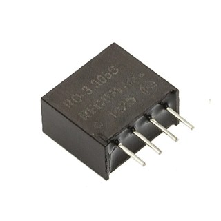 Recom 1W SIP Single Output Unregulated Isolated DC-DC Converter, 5V DC Output, 200mA Output Current, 3.3V DC RO-3.305S