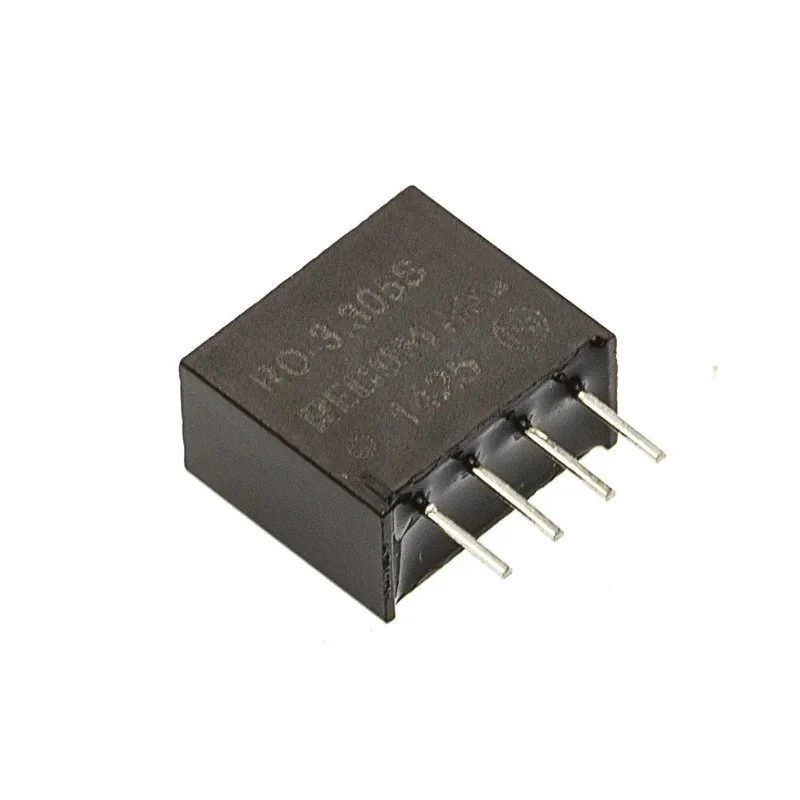 Recom 1W SIP Single Output Unregulated Isolated DC-DC Converter, 5V DC Output, 200mA Output Current, 3.3V DC RO-3.305S