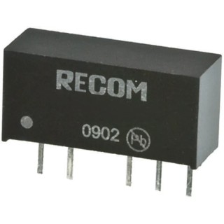 Recom DC/DC Converter 12V dc 83 mA Output, 5.5V to 10.8V Input, 1 W Power, SIP Package, Through Hole Mount RBM-1212S