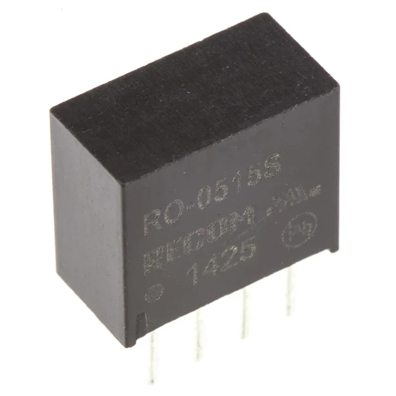 Recom DC/DC Converter Through Hole 15V DC Output 66mA 4.5-5V DC Input 1W RO-0515S