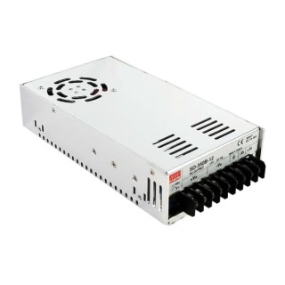 MEAN WELL Regulated Isolated DC-DC Converter, 12V DC Output, 48V Maximum Input, 27.5A Output Current, Chassis SD-350C-12