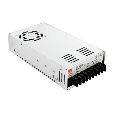 MEAN WELL Regulated Isolated DC-DC Converter, 12V DC Output, 48V Maximum Input, 27.5A Output Current, Chassis SD-350C-12