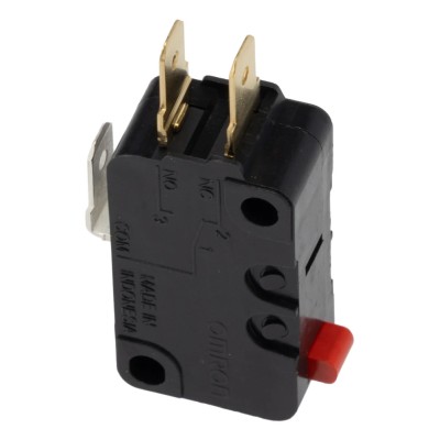 Omron Pin Plunger Micro Switch, Quick Connect Terminal, 16A, 250 V AC, SPDT, IP40 D3V-16-1C25