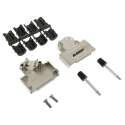 TE Connectivity Zinc Angled D-Sub Backshell 15 Way Strain Relief ADK Series 1-1478763-5