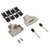 TE Connectivity Zinc Angled D-Sub Backshell 15 Way Strain Relief ADK Series 1-1478763-5
