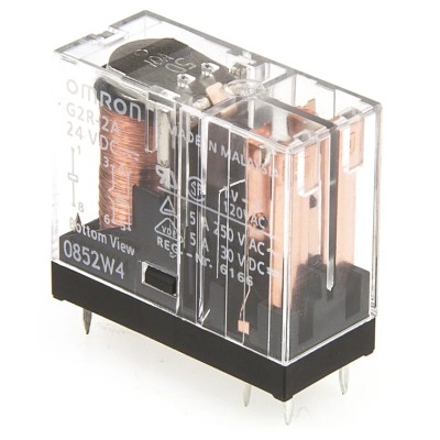 Omron PCB Power Relay DPST 24V DC Coil 5A Switching Current 125V DC 380V AC G2R-2A DC24