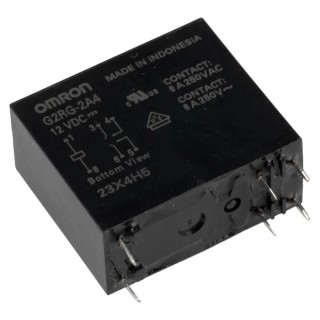 Omron Power Relay DPST PCB Mount 12V DC Coil 8A Switching Current G2RG-2A4 DC12