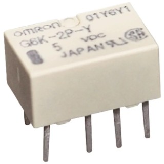 Omron PCB Signal Relay 3V DC Coil 1A DPDT Through Hole G6KU-2P-Y DC3