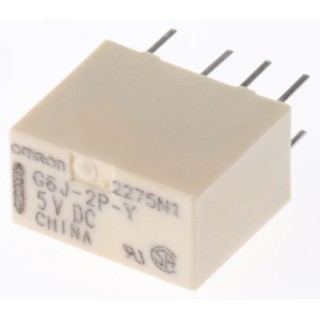 Omron Ultra Compact DPDT PCB Signal Relay 5V DC Coil 1A Switching Current G6J-2P-Y DC5
