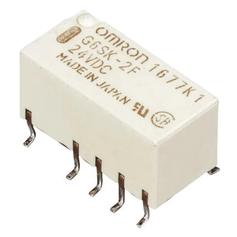 Omron Surface Signal Relay 3V DC Coil 2A DPDT, Gold Plated Contacts, 9.2mm x 9.2mm x 14.8mm G6SK-2F DC3